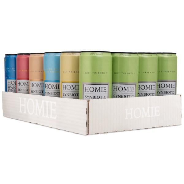Homie Wake Up Synbiotic Mixpakke Summer 6x4, 24-pak billede