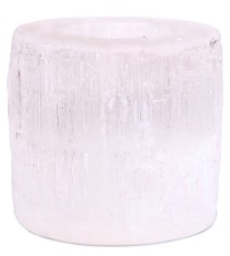 Kristallpunkten Selenit Fyrfadsstage Rund