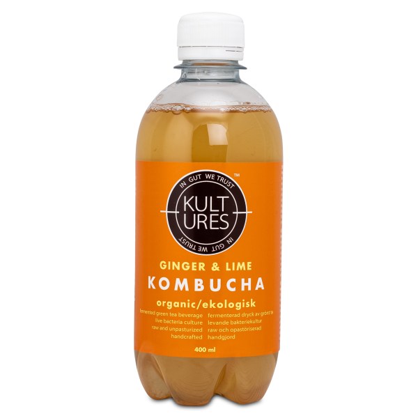 Kultures Kombucha, Ingefær & Lime, 400 ml billede