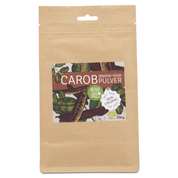 Mother Earth Carobpulver ØKO, 250 g