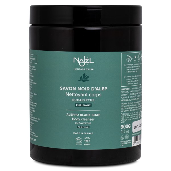 Najel Black Aleppo Soap, 900 g, Eukalyptus