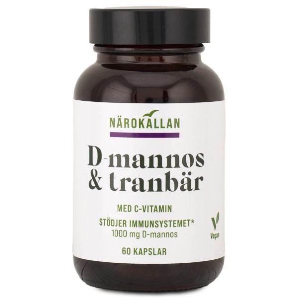 Närokällan D-Mannose + Tranebær, 60 kapsler