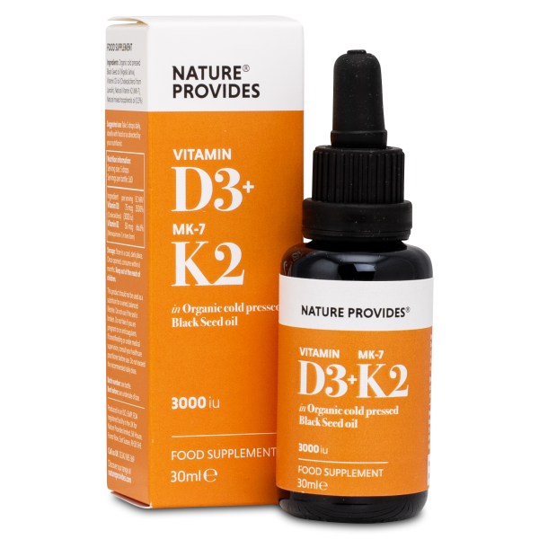 Nature Provides Vitamin D3+K2, 30 ml billede