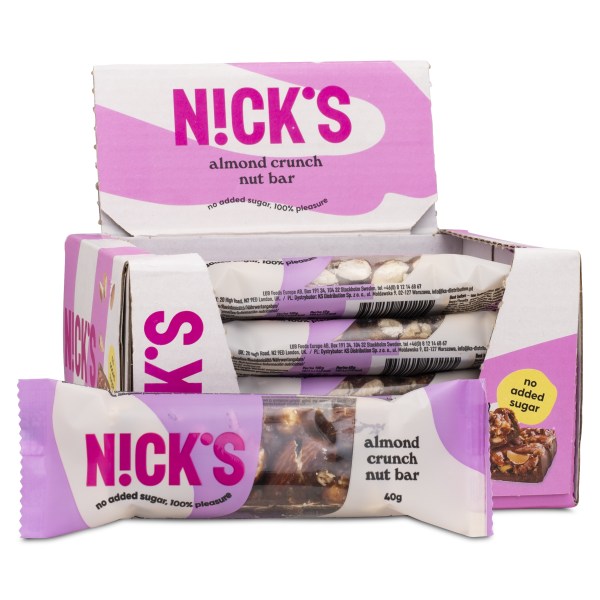 Nicks Nut Bar, Almond Crunch, 12-pak