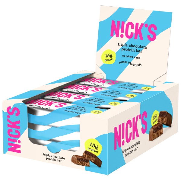 Nicks Protein Bar, Triple Chocolate, 12-pak