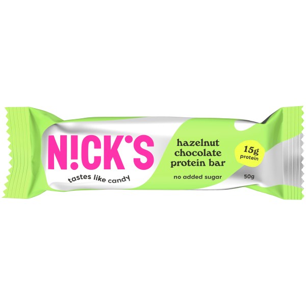 Nicks Protein Bar, Hasselnød chokolade, 1 stk billede