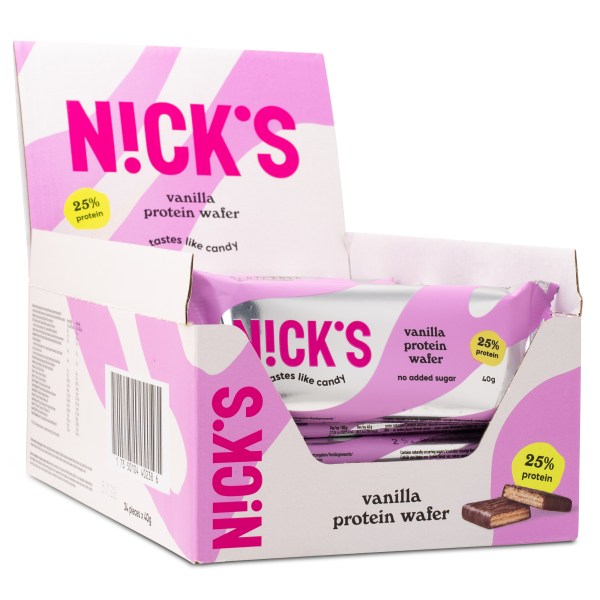 Nicks Protein Wafer, Vanilla, 24-pak
