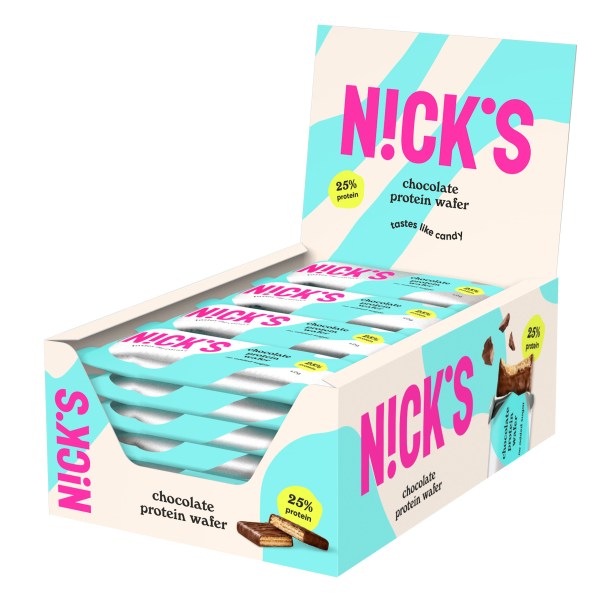 Nicks Protein Wafer, Chocolate, 24-pak