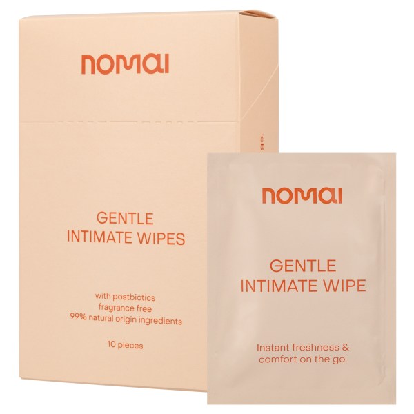 Nomai Gentle Intimate Wipes Cosmos Natural, 10 stk.