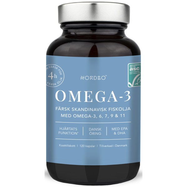 Nordbo Omega-3 ASC, 120 kapsler billede
