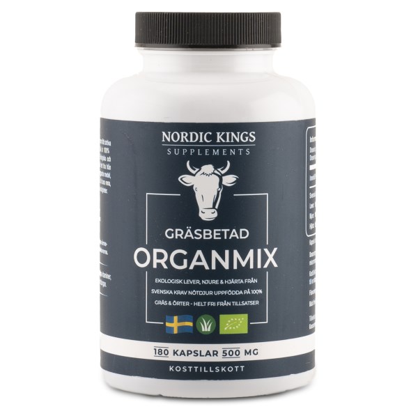 Nordic Kings Græsfodret Organmix ØKO, 180 kapsler billede