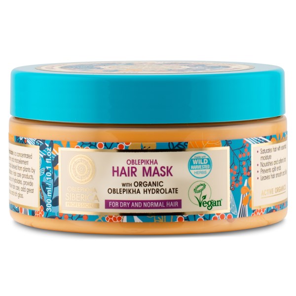 NS Oblepikha Hair Mask with Organic Hydrolate for Dry & Normal, 300 ml