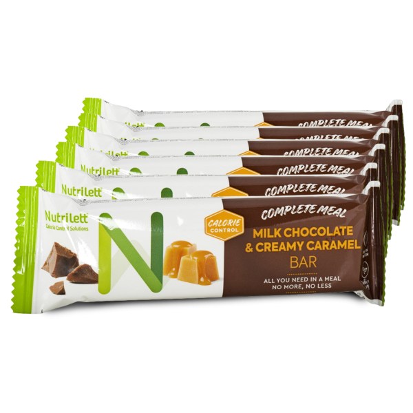 Nutrilett Bar, Milk chocolate & Creamy caramel, 6-pak