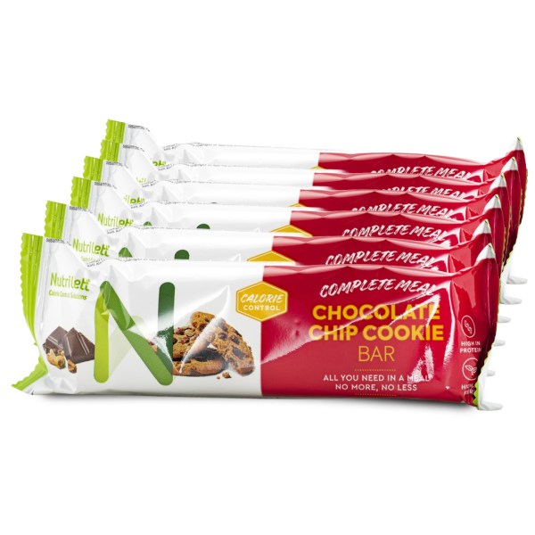 Nutrilett Smart Meal Bar, Chocolate Chip cookie, 6-pak