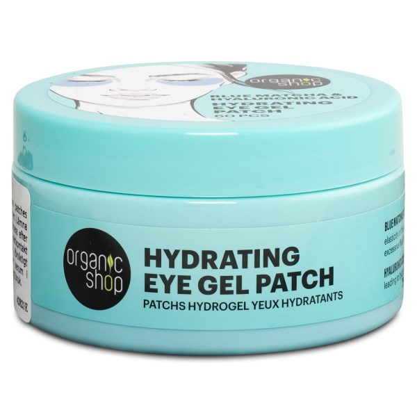 Organic Shop Øjenpads, 1 stk, Blå Matcha & Hyaluronsyra billede