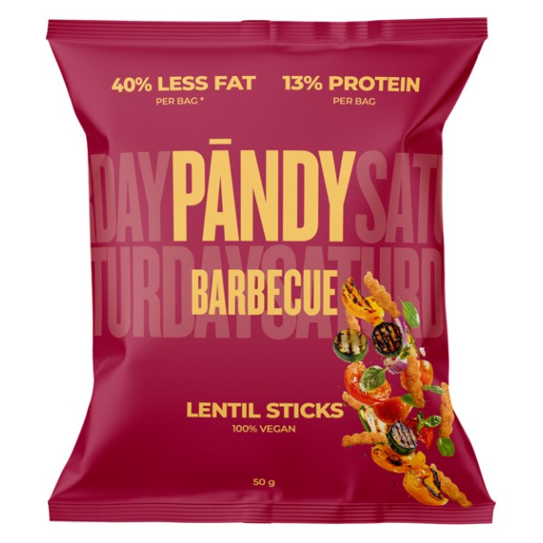 Pandy Linsechips, Barbeque, 50 g billede