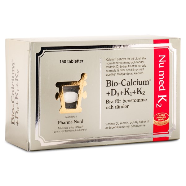 Pharma Nord Bio-Calcium+D3+K1+K2, 150 tabletter