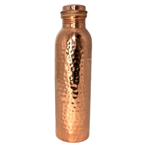 Prio Vitality Kobberflaske, 600 ml, Hamrad yta