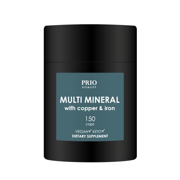 Prio Vitality Multi Mineral with Copper & Iron, 150 kapsler