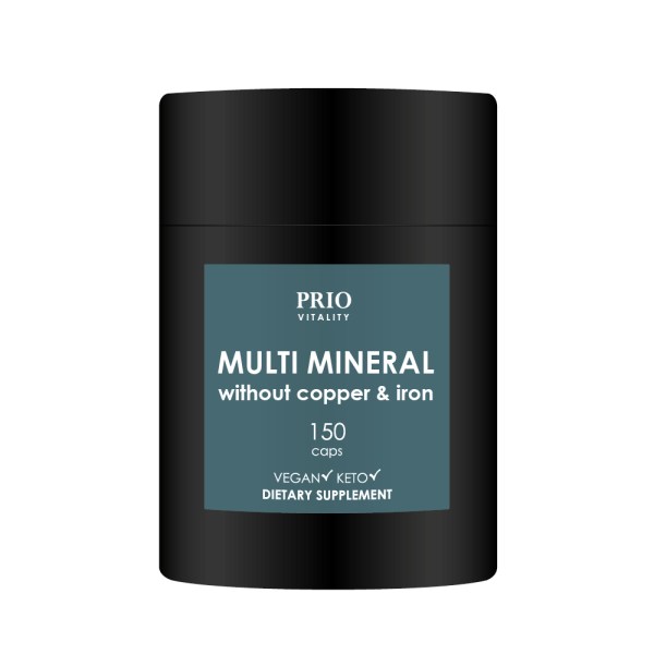 Prio Vitality Multimineral without Copper & Iron, 150 kapsler