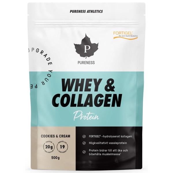 Pureness Athletics Whey & Collagen, Cookie & Cream, 500 g