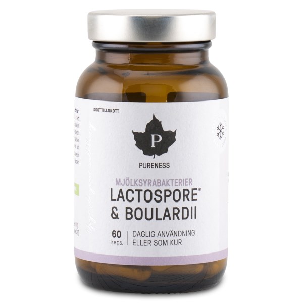 Pureness Mælkesyrebakterier Lactospore & Boulardii, 60 kapsler billede