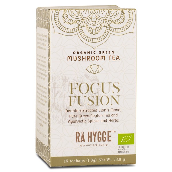 Rå Hygge Green Tea Focus Fusion Lions Mane, 16 poser billede