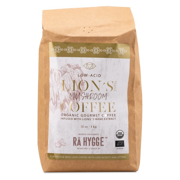 Rå Hygge Lions Mane Svampekaffe, 1 kg, Malede Bønner billede