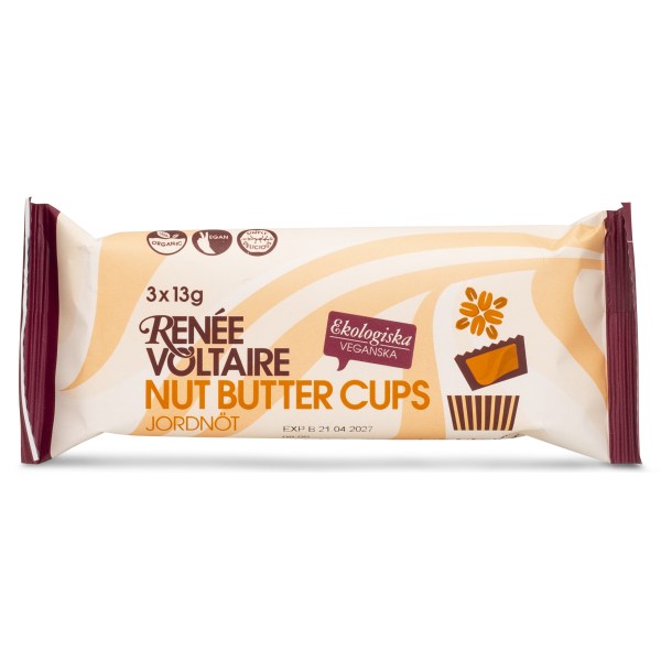 Renee Voltaire Nut Butter Cups, Peanut, 3-pak