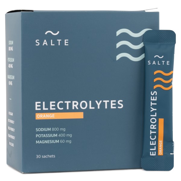 SALTE Elektrolytter, Appelsin, 30 doseringsposer