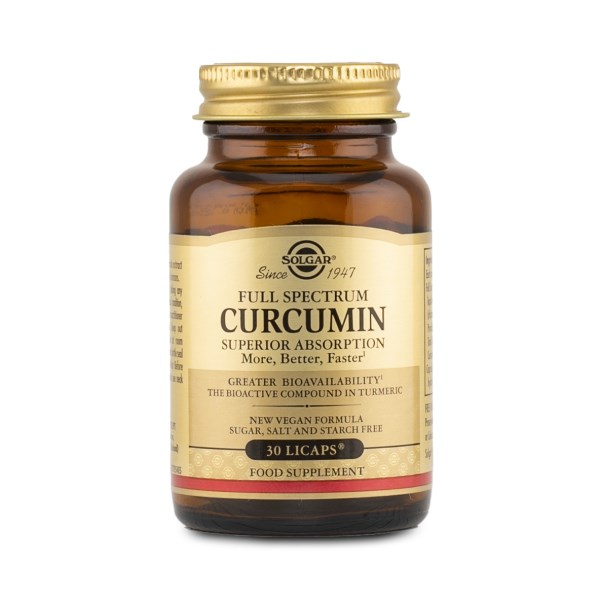 Solgar Full Spectrum Curcumin, 30 kapsler