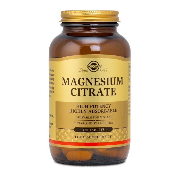 Solgar Magnesium Citrat, 120 tabletter