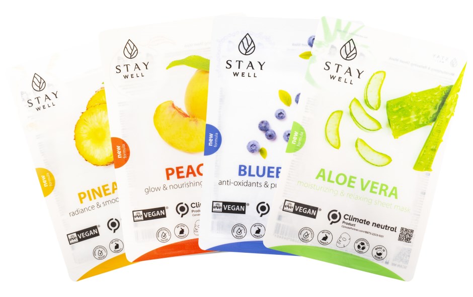 -localization-error-products-images-main-thumbnail- StayWell Vegan Sheet Mask Mixpakke 4 stk., Pakke