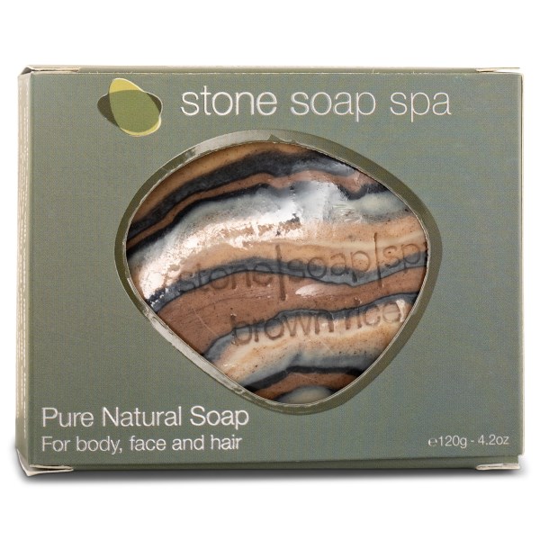 Stone Soap Sæbe, 120 g, Brunt Ris