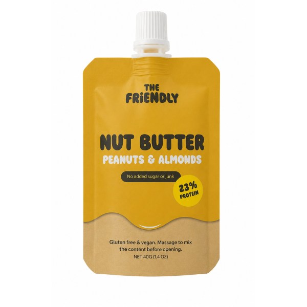 The Friendly Fat Company Fat-Pack Nutbutter, Peanut & Almond, 1 stk billede