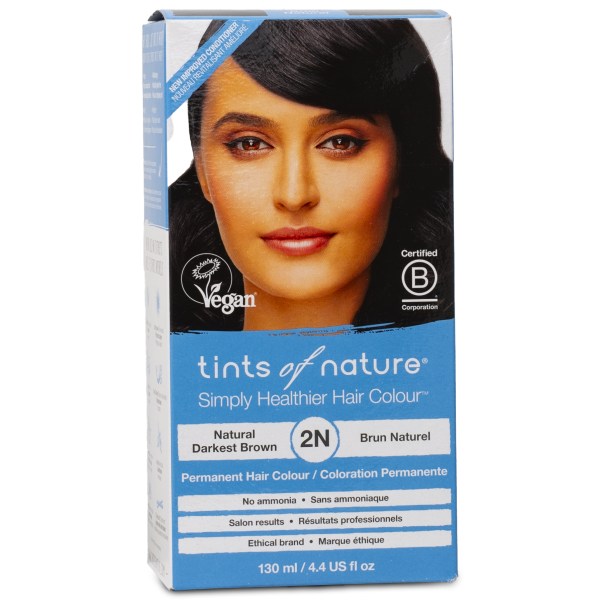 Tints of Nature Hårfarve 2N Darkest Brown - 130 ml.