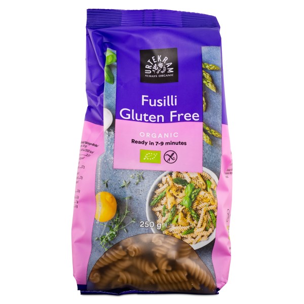Urtekram Pasta Fusilli Glutenfri, 250 g billede