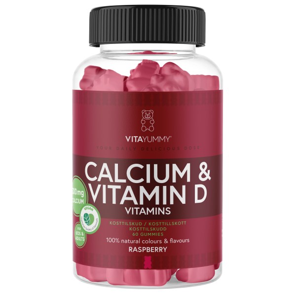VitaYummy Calcium & Vitamin D, Raspberry, 60 Gummies