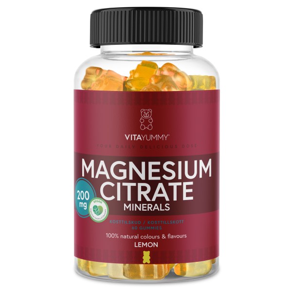 VitaYummy Magnesium Citrate, Lemon, 60 Gummies