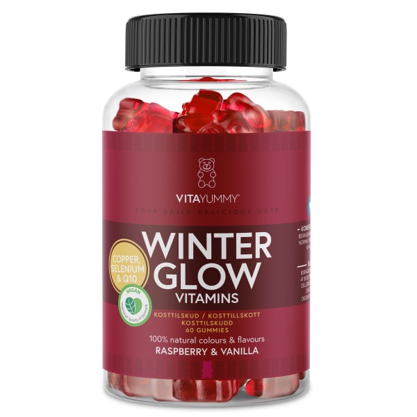 VitaYummy Winter Glow, Raspberry Vanilla, 60 Gummies billede