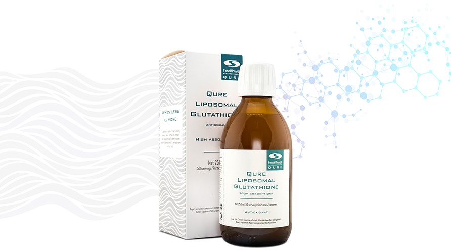 QURE Liposomal Glutathion med hj absorberingskapacitet.