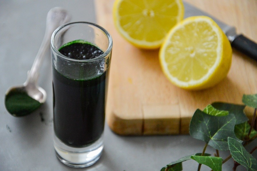 Et grnt shot med citron.