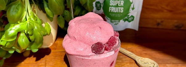 Hindbrfluff med Super Fruits