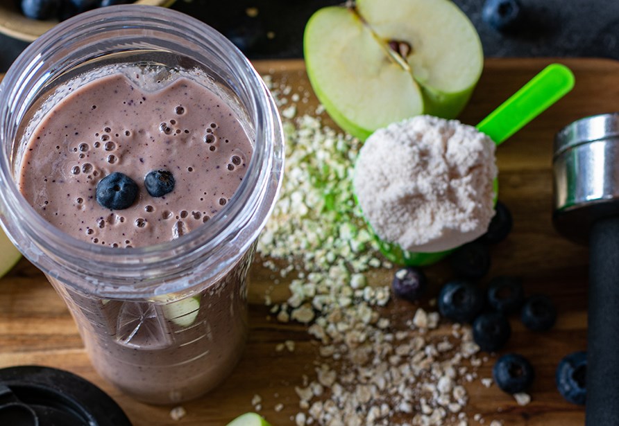 Proteinshake med bl�b�r