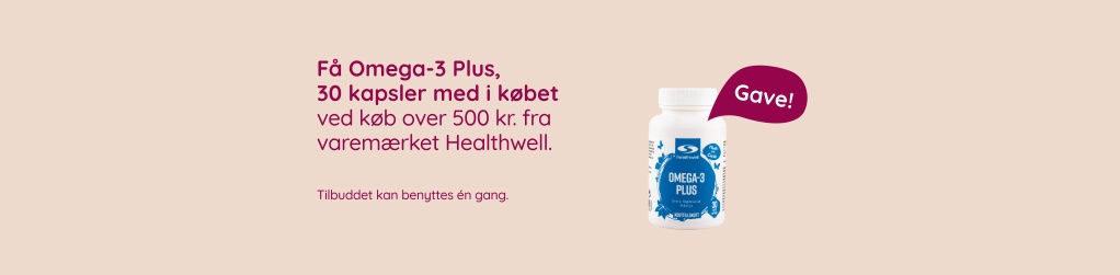 K�b for 500 kr. fra varem�rket Healthwell, og f� Healthwell Omega-3 Plus med i k�bet.